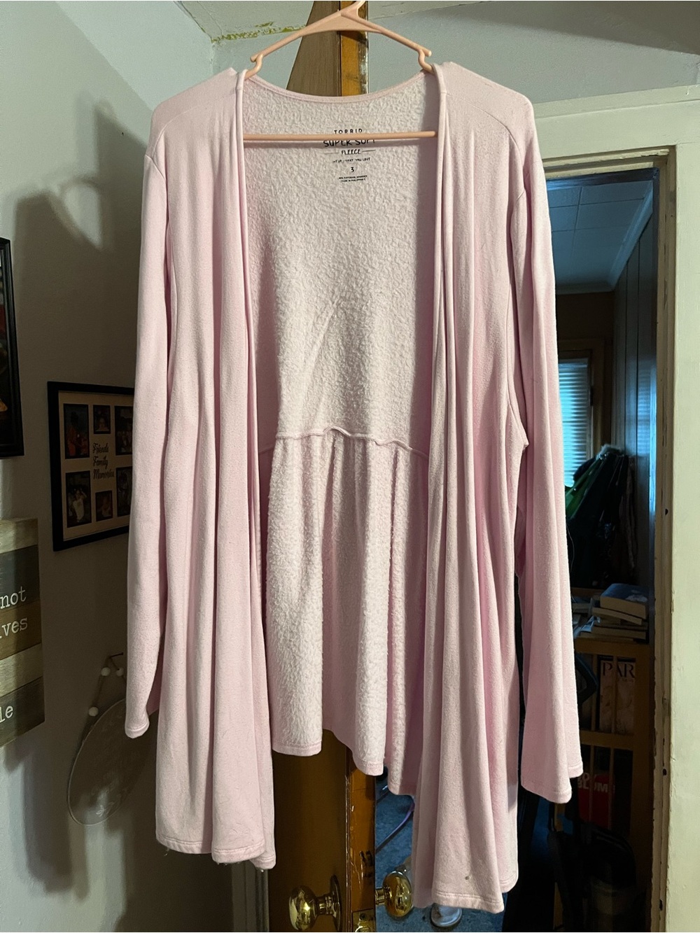 torrid Pale Pink Open-Front Drapey Cardigan